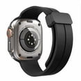 thumbnail image 2 of For Apple Watch Size 42/44/45mm Magnetic Buckle Premium Silicone Watch Band - Black, 2 of 2