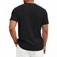 thumbnail image 5 of FINALGANG Mens Solid Color Short Sleeve Cable Knit Polo TShirt For Business Casual Office Wear Daily Summer Outdoor Activities Black XXXL, 5 of 7