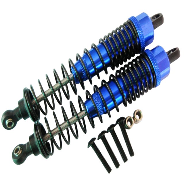 Amortiguador trasero delantero liso de aleación de aluminio Bewildely RCGOFFLOW 2 uds para 1/10 Rc WLtoys K949 modelo Azul oscuro