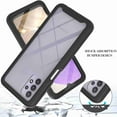 thumbnail image 2 of JiaheCover for Samsung Galaxy A52 5G Case, Samsung A52 5G Phone Case with Built-in Screen Protector Clear Slim Back Cover Shockproof Rugged Heavy Duty Bumper Full Body Protective Case, Black, 2 of 6
