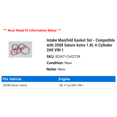 thumbnail image 2 of Intake Manifold Gasket Set - Compatible with 2008 Saturn Astra 1.8L 4-Cylinder 2H0 VIN 1, 2 of 2