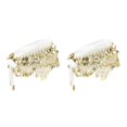thumbnail image 3 of Sonducket Bufanda de la cadera de la danza del vientre de las mujeres Cadena de la cintura de la de la cadera con monedas de oro blanco Blanco 2Conjunto, 3 of 6