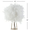 thumbnail image 3 of JONATHAN Y Stork 16" Feather Metal LED Table Lamp, White/Gold, JYL9051A, 3 of 6