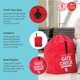 thumbnail image 2 of Bolsa para facturar en puerta J.L. Childress compatible con AirTag, roja, 2 of 7