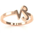 thumbnail image 2 of Capricorn Zodiac Sign Ring In Solid 14k Rose Gold, 2 of 6