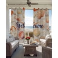 thumbnail image 6 of Red Orange Shell Coastal Blackout Curtains for Bedroom Living Room Darkening Curtains 63 Inches Long Summer Beach Ocean Starfish Window Curtain 2 Panels Set Window Treatment Grommet Drapes 42"x63", 6 of 9