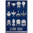 thumbnail image 1 of Star Trek Starship Chart Silver Metal Sign - Decoración de pared vintage de Star Trek para oficina en casa o sala de cine, 1 of 1