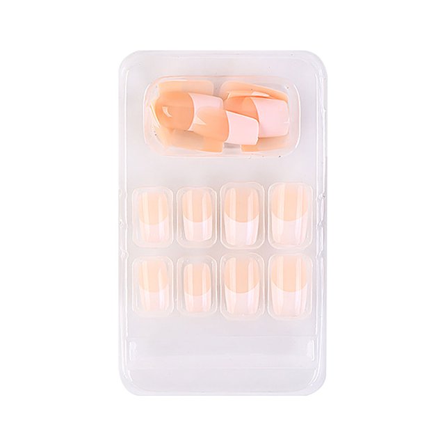 ziyahi False Nail Wearable Perfect Matching Simple to Wear No Irritating Odor Fake Fingernail Breathable Press Type Adjustable Paster Type 16 Type 31 F741 1Set