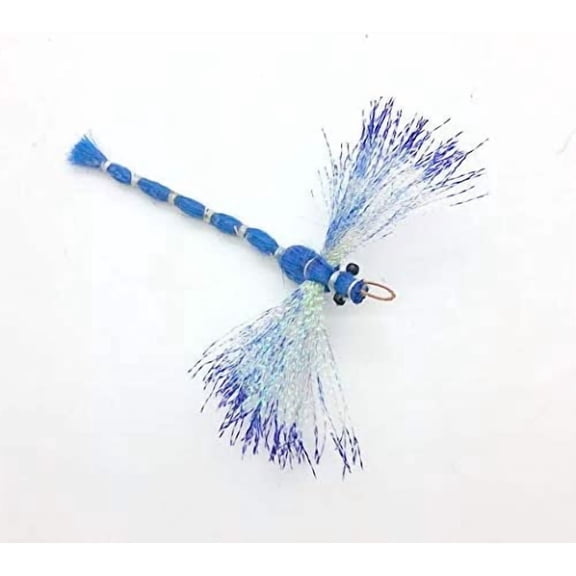 Kat Fly 3 Inch Handmade Cat Toy Teaser Wand Refill Dragonfly - Blue Natural Material Toy