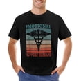 thumbnail image 7 of Emotional Support Husband Chic Men's Cotton Short Sleeve HD Print Tee for Casual T-Shirt Crew Neck Top Black L, 7 of 7