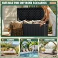 thumbnail image 4 of Homall 90 Gallon Outdoor Resin Deck Box, Waterproof and UV Resistant Storage Box for Garden Tools, Pool, 4 of 7
