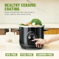 thumbnail image 2 of MOOSUM Electric Rice Cooker with One Touch for Asian Japanese Sushi Rice, 3-cup Uncooked/6-cup Cooked, Fast&Convenient Cooker with Ceramic Nonstick Coating inner pot, Auto Warmer, Black, 2 of 6