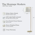 thumbnail image 3 of Brightech Montage Modern Floor Lamp, LED Floor Lamp for Living Rooms & Offices - Tall Standing Lamp for Bedroom Reading - Corner Pole Lamp for Contemporary Home Decor - Gold, Antique Brass, 3 of 13