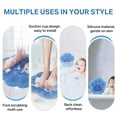 thumbnail image 6 of Bohorizon Silicone Foot Scrubber for Shower, Suction Cup Back Brush Mat Blue (2-Pack), 6 of 6