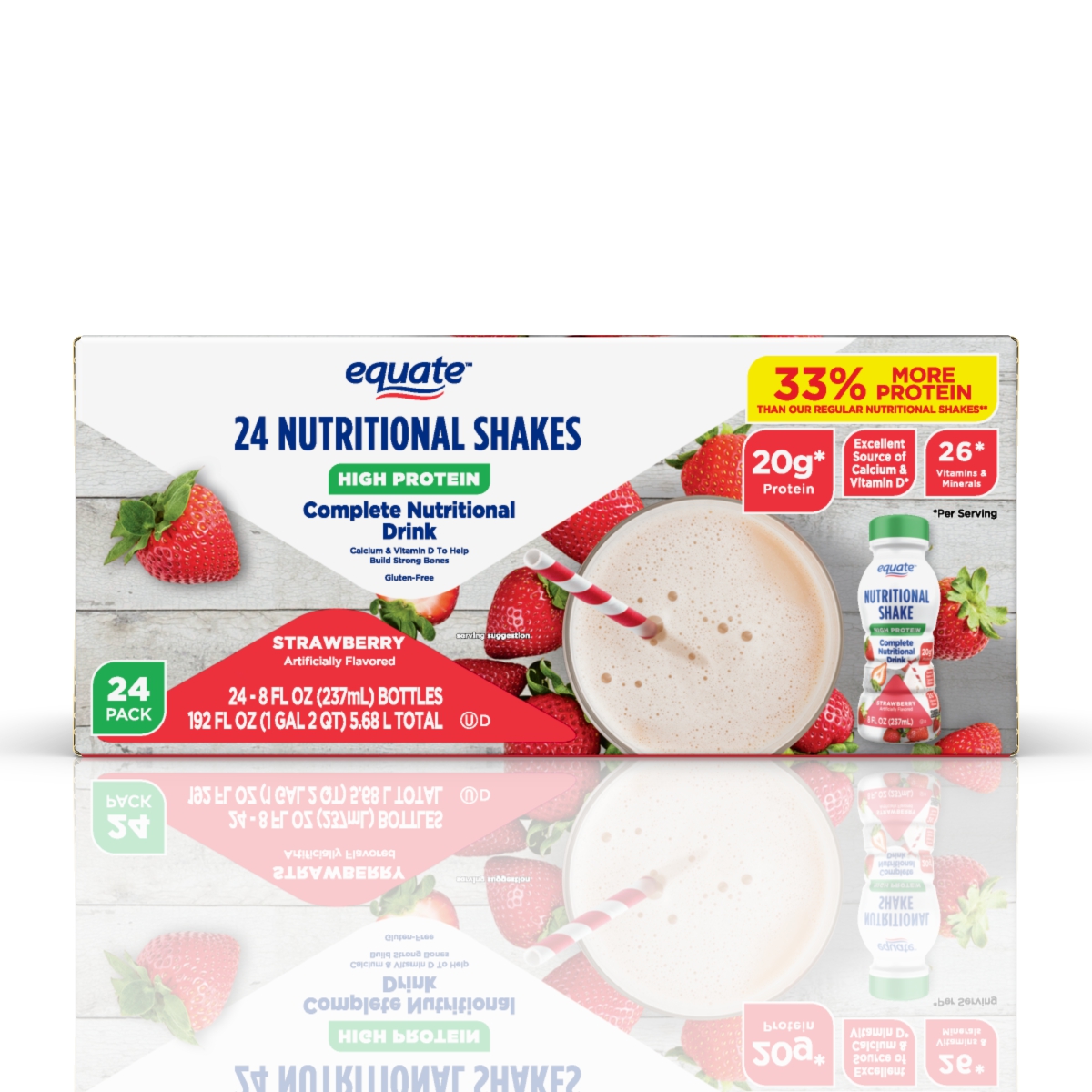 Equate High Protein Nutritional Shake, Nutrition Drink, 26 Vitamins and