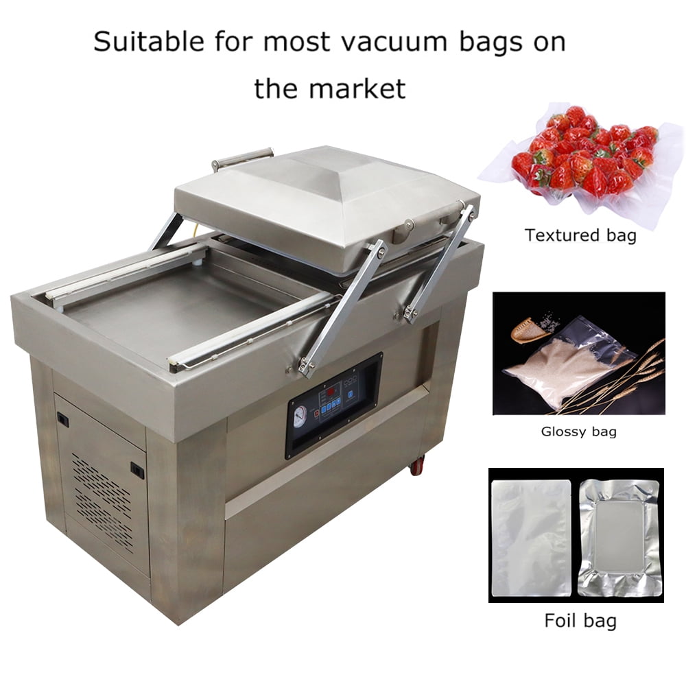TECHTONGDA Two Chamber Vacuum Packaging Machine Stainless Steel Food Vacuum Sealer DZ-500/2SB 110V