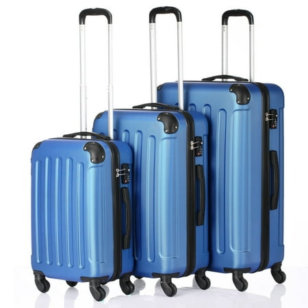 3Pcs Luggage Set PC+ABS Trolley Spinner 20/24/28 Suitcase Hard Shell