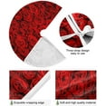 thumbnail image 2 of FMSHPON Natural Red Rose Xmas Christmas Tree Skirt Stand Mat for Holiday Party Decoration Indoor Outdoor 48 inches, 2 of 6