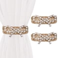 thumbnail image 2 of 2 piezas accesorios de cortina de mariposa hebilla de resorte de corbata oro plata perla, 2 of 8