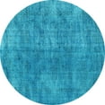 thumbnail image 1 of Ahgly Company Indoor Round Persian Light Blue Traditional Area Rugs, 4' Round, 1 of 4