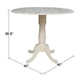 thumbnail image 6 of 42" Round Solid Wood Dual Drop Leaf Pedestal Table - Unfinished, 6 of 112