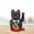 thumbnail image 4 of Waving Arm Lucky Cat Solar Powered Light Sensing Rotatable Base Bring Wealth  Luck 5 Inch Fortune Cat Decoration Waving Arm Lucky Cat, 4 of 8