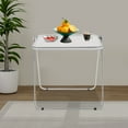 thumbnail image 5 of Clear Foldable Side Table Tiny Desk for Home Office, Small Computer Desk, 5 of 20