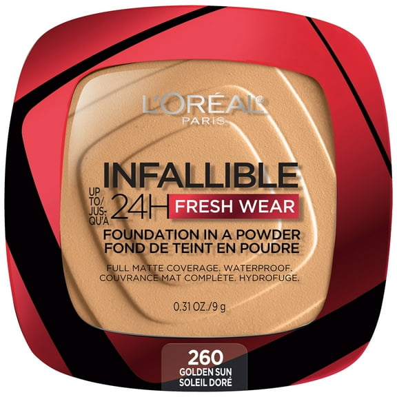 L'Oreal Paris Infallible Pressed Powder, Golden Sun, 0.31 oz, Longwearing