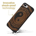 thumbnail image 3 of Case Yard Wooden Case for iPhone-8-Plus Soft TPU Silicone cover Slim Fit Shockproof Wood Protective Phone Cover for Girls Boys Men and Women Supports Wireless Charging Ying Yang Mandala 2 Design, 3 of 7