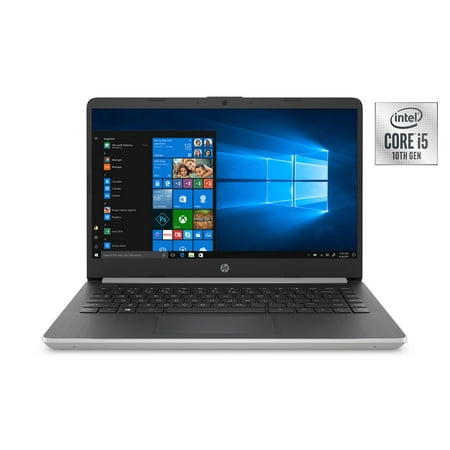 HP 14 Laptop, Intel Core i5-1035G1, 8GB SDRAM, 256GB SSD + 16GB Intel Optane memory, Natural Silver, (Best Laptop Deals On The Internet)