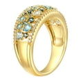 thumbnail image 7 of Forever Facets 18K Gold Plated 1/4 CT TW Lab Grown Diamond and Blue Topaz Ring, 7 of 7