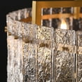 thumbnail image 5 of 26 in. Gold Modern Drum Crystal Chandelier 6-Light Glam Dimmable Pendant Light Kitchen Island with Frosted Glass for Dining Room Chandelier, 5 of 5