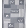 thumbnail image 4 of VHC Brands Sawyer Mill Blue Farm Animal Quilted Reversible Ticking Stripe Cotton Throw for Couch 60x50 Bedding Accessory, 4 of 4