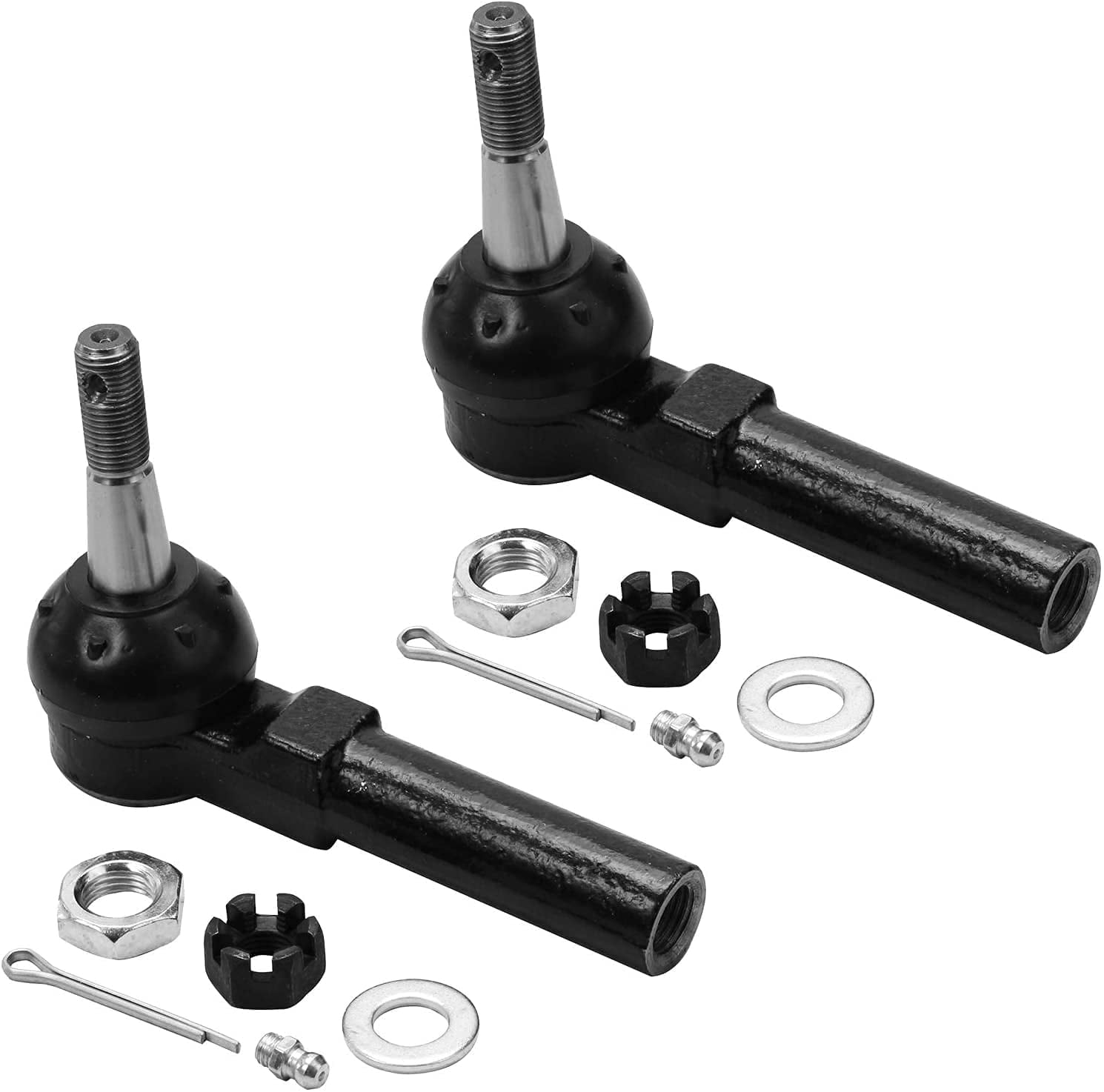 Detroit Axle - Front Tie Rods Kit for Chevy Impala Pontiac Grand Prix Buick LaCrosse Regal Century, 4 Inner & Outer Tie Rods, 2 Boots, Replacement