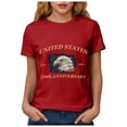 thumbnail image 5 of CAICJ98 Women's Shirt 250Th America Anniversary Casual Printed Crew Neck T-Shirt Faith Freedom 250 Years Womens Tshirts (Red,L), 5 of 8