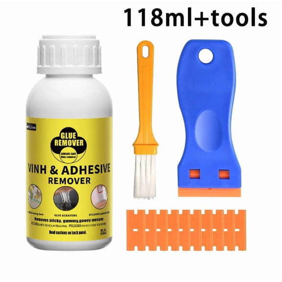 Heavy-Duty Adhesive & Paint Remover Spray - Fast-Acting Formula, No Residue for Plastic/Metal Suitable for Labels, Tape Glue Removal - Before & After Proof Spray for DIY, Automotive, Household Use