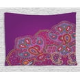 thumbnail image 1 of Purple Tapestry, Traditional Colorful Paisley Corner Authentic Henna Motifs Oriental Floral Ornament, Wall Hanging for Bedroom Living Room Dorm Decor, 80W X 60L Inches, Multicolor, by Ambesonne, 1 of 2