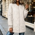 thumbnail image 4 of Lmnyox Puffer Coats for Women Full Zipper Quilted Puffy Jackets Winter Thermal Collared Jackets with Pockets, 4 of 8