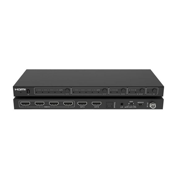 DVDO 4x2 4K HDMI 18Gbps Matrix Switcher with Audio Outputs, Black