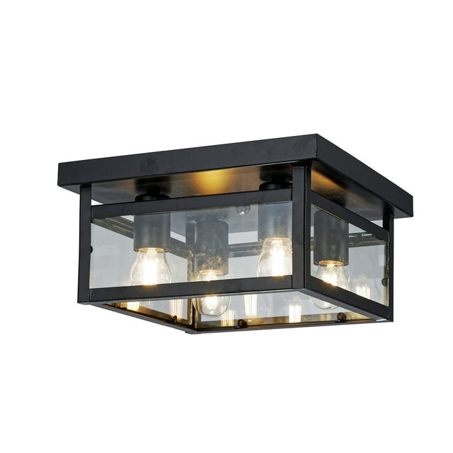 Xtricity - 4-Light Ceiling Light, 11.8'' Width, From the Panama Collection, Black