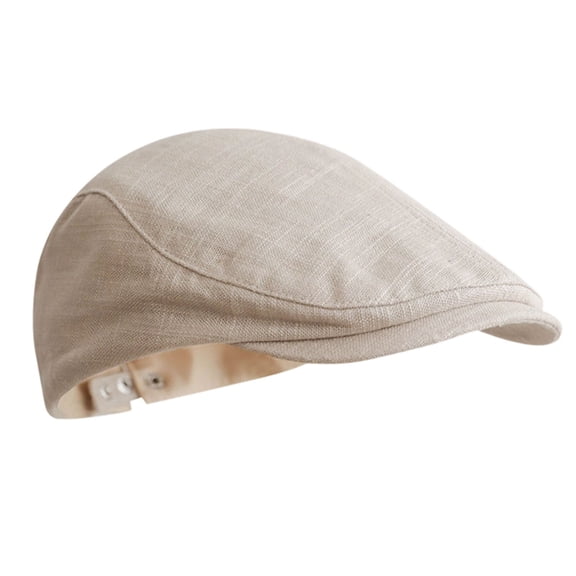 Men Cotton Linen Newsboy Cap Retro Classic Beret Ivy Irish Cabbie Flat Cap Gentleman Hat Lightweight Breathable Casual Driving Hat Vintage Style Cap 2026 Summer Fall Outfits, Beige