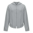 thumbnail image 4 of Womens Linen Slim Button Down Shirt Pullover Oversized Sweatshirt Solid Color Long Sleeve Top Fall Casual Hoodies (Gray L), 4 of 5