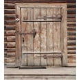 thumbnail image 3 of Rustic Duvet Cover Set, Timber Rustic Door in Wall of an Old Log House Abandoned Building Entrance Print, Decorative 3 Piece Bedding Set with 2 Pillow Shams, Queen Size, Brown, by Ambesonne, 3 of 3