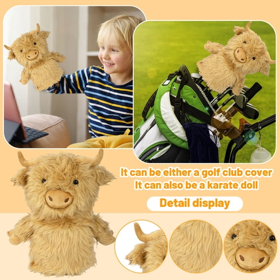 Golf Driver Headcover - Funny Animal Plush Golf Club Cover, Premium Protection, for Men & Women Golfers