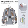 thumbnail image 5 of Dachshund and Flower Backpack for School,Cute School Bag,Schoolbag with Adjustable Shoulder Straps & Padded Back,13.4"x11"x4.7", 5 of 6
