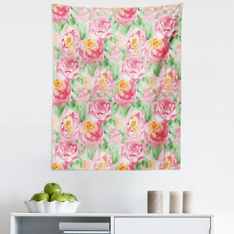 Pink discount rose tapestry