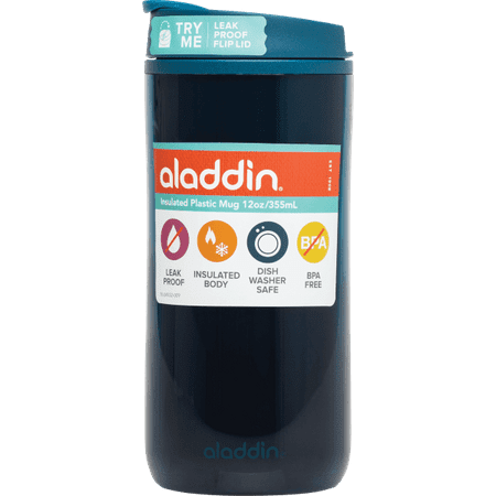 Aladdin Travel Mugs - Aladdin 12oz Insulated Plastic Mug Blue