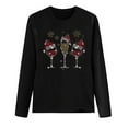 thumbnail image 4 of Women's Round Neck Sweatshirts Casual Long Sleeve Pullover Shirts Christmas Graphic Tops Loose Soft Sweatshirt, 4 of 5