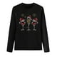 thumbnail image 5 of Pntutb Ladies Fashion Casual Christmas Print cuello redondo suelto manga larga top Pntutb Pntutb-3120, 5 of 6