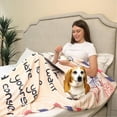 thumbnail image 3 of Best Gifts for Mom Birthday Christmas, Wrap Mom in Cozy Love, I Love You Blanket to Mom Gifts from Daughter Son, Blanket for Mom 50 "x60, 3 of 5